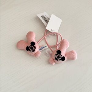 Tokyo disney set of two Mickey Mouse balloon hair pink ties